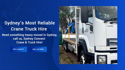 Sydney Connect Crane & Truck Hire Hero Image