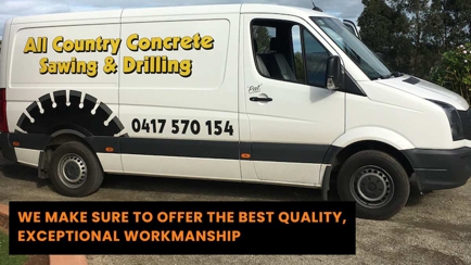 All Country Concrete, Sawing & Drilling Hero Image