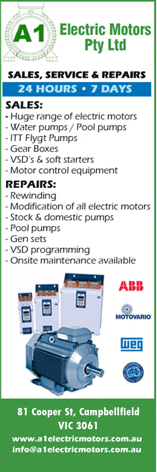 A1 Electric Motors Pty Ltd