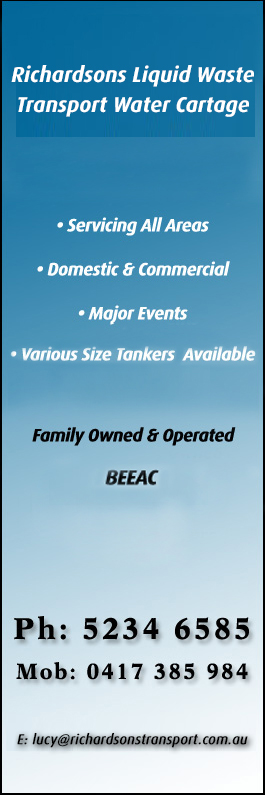 Richardsons Liquid Waste Transport Water Cartage