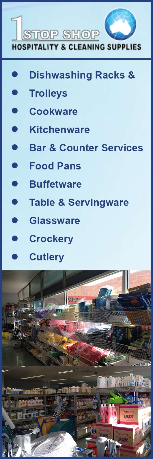 1 Stop Shop Hospitality and Cleaning Supplies.