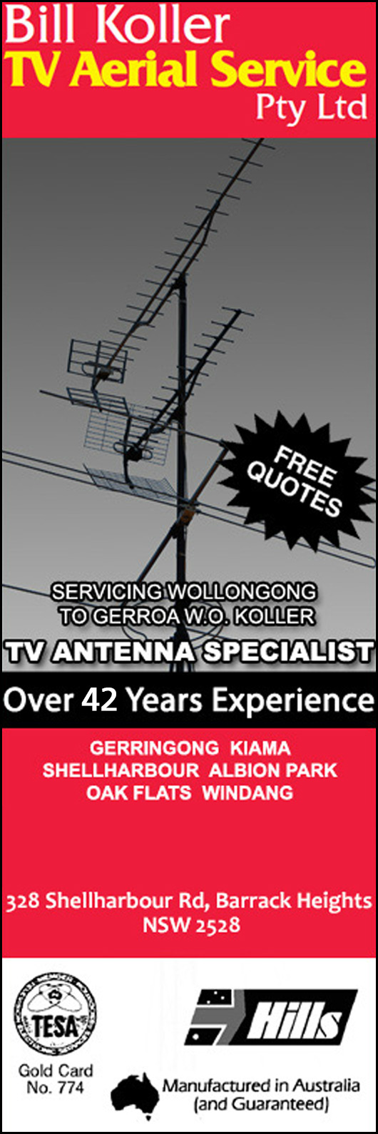 Bill Koller TV Aerial Service Pty Ltd