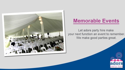 Adors Party Hire Hero Image