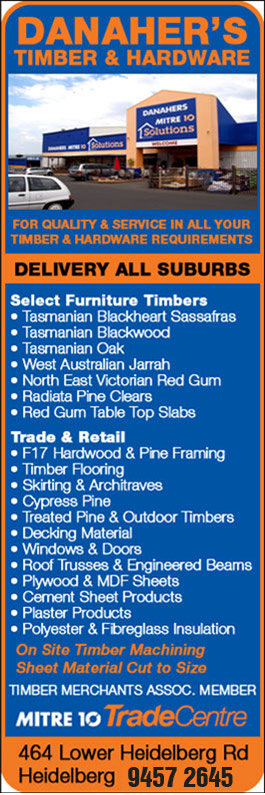 Danaher's Timber & Hardware MITRE10