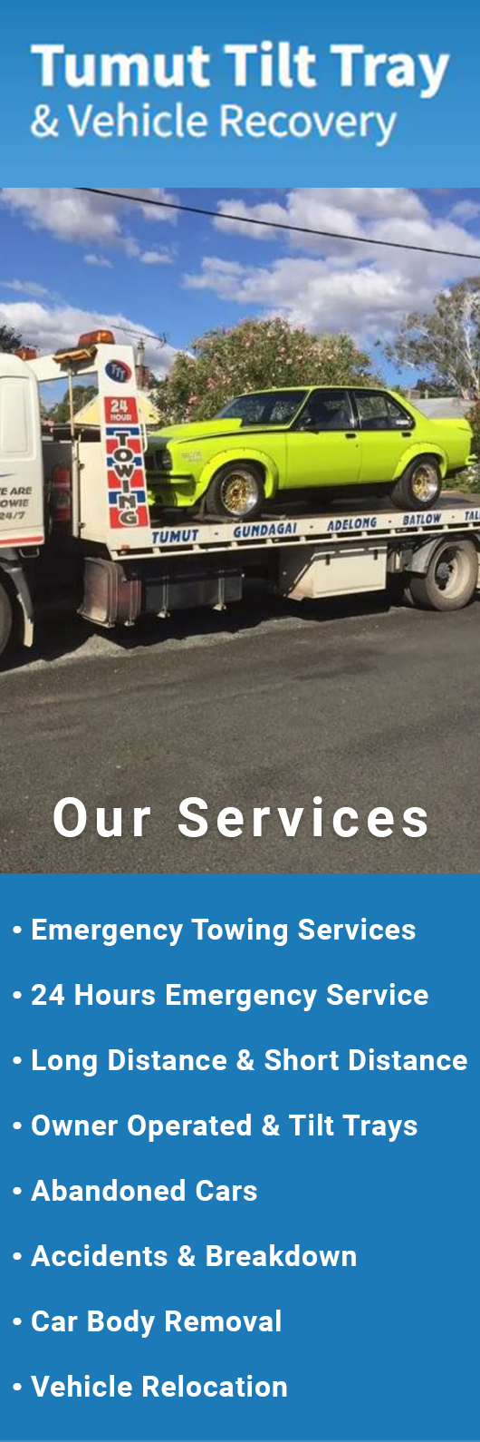 Tumut Tilt Tray & Vehicle Recovery Pty Ltd