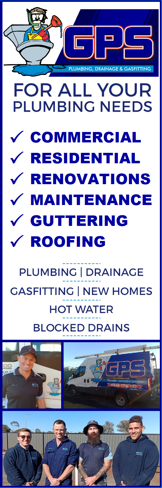 GPS Plumbing  Drainage & Gasfitting
