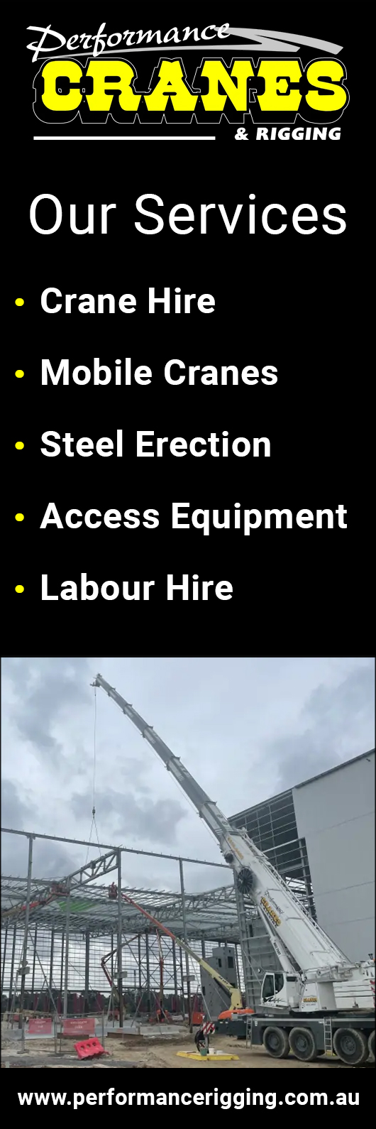 Performance Cranes and Rigging