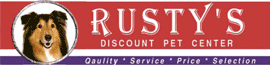 Rusty's Discount Pet Center logo