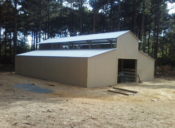 District 4 County Barn - Beaumont, MS. 36x48x17 with (7) 12x12 gated stalls, (1) 12x12 enclosed tack room and a 12x48 loft. $16,000.  MiniFarm BARNS, LLC 601-688-0299 Facebook us!