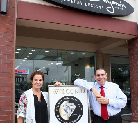 Stuart Benjamin & Co. Jewelry Designs - San Diego, CA. Barbara and Stuart Benjamin in front of their jewelry store