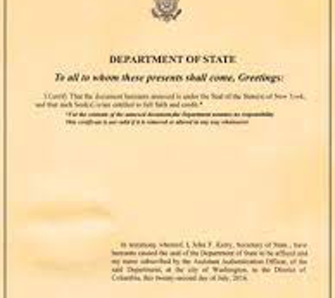 Action Notary & Apostille - Sherman Oaks, CA. Dept of State Authentication