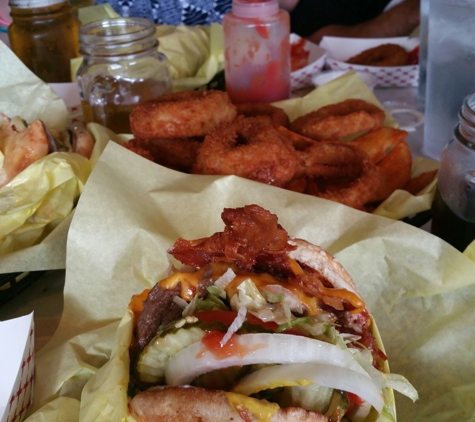 Hodads - San Diego, CA. Double bacon cheese burger. Yum!
