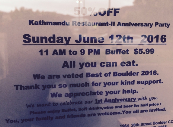 Kathmandu Restaurant - Boulder, CO