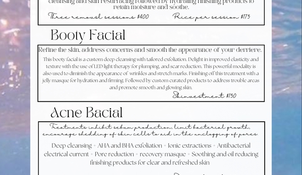 Winning Skin by Tiffany - San Clemente, CA. Body treatment menu