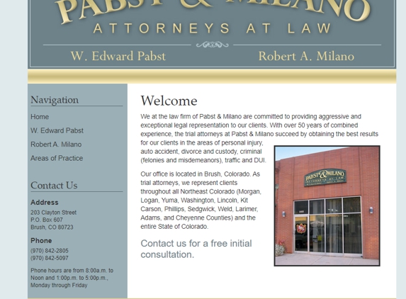 Pabst & Milano Attorneys At Law - Brush, CO