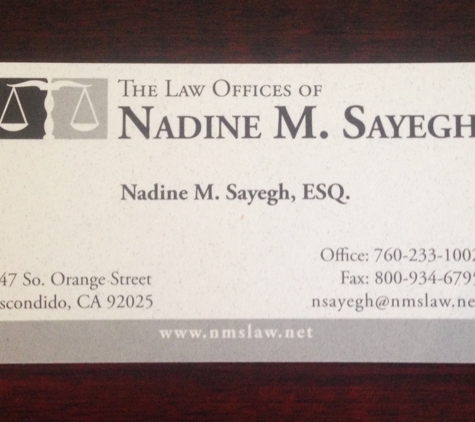 Law Offices of Nadine M. Sayegh - Escondido, CA