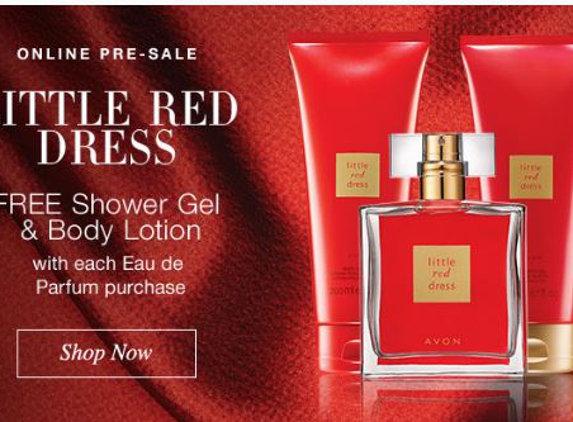 Avon Products - Melvindale, MI. Avon's Little Red Dress on sale in Campaign 3