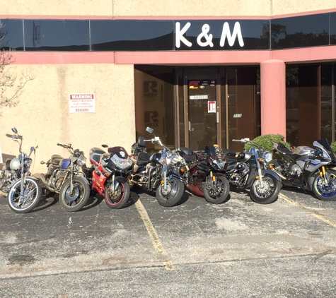 K & M Cycle Gear - San Antonio, TX. Front entrance