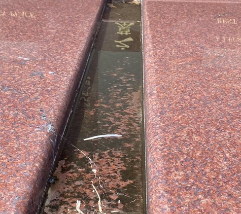 Dynasty Stone Art - Silverwater, NSW. Tilting backwards causing water ponding instead of water escaping downwards via the channel.