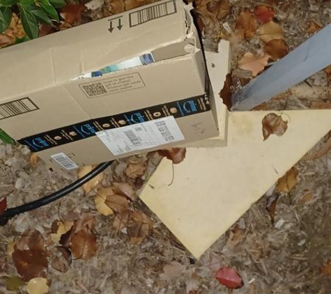 Codex Couriers - Albury, NSW. Photo showing the package split open.