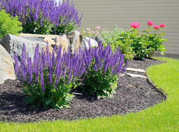 Royce Lawn and Landscaping - Frisco, TX. Stone Flower Bed Borders Prosper TX