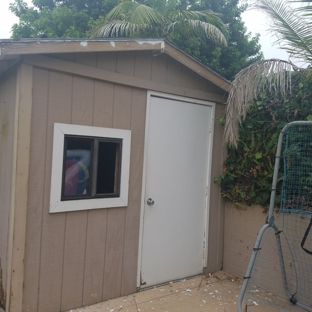 Paintology Quality Painting - Imperial Beach, CA. Shed repair and paint Before picture