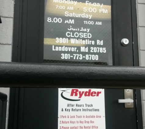 Ryder - Hyattsville, MD. Ryder truck rental , Landover Md