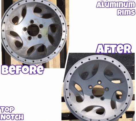 Top Notch Sandblasting - Randallstown, MD. Sandblasting Rims -Before & After