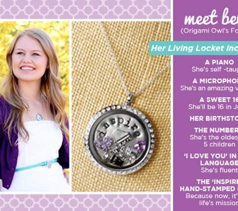 Tracy Molina, Independent Designer with Origami Owl - Roanoke, TX