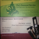 Pats Seasonal Services affiliated with Handyman Services - Landscaping & Lawn Services
