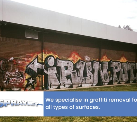 Sprayjet Cleaning Services - Hume, ACT. We specialise in graffiti removal for all types of surfaces.