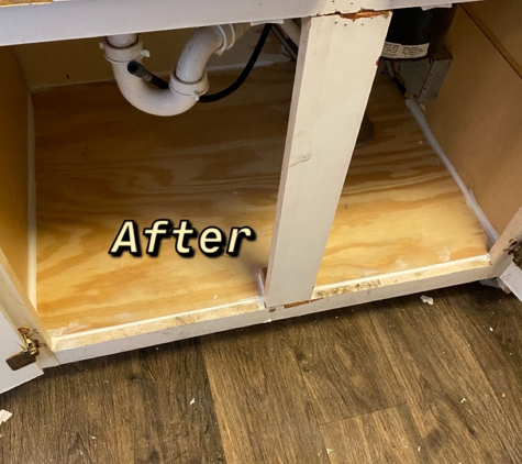 Graciano & Isabel Contractors, LLC - Houston, TX. Under Sink panel board Repair