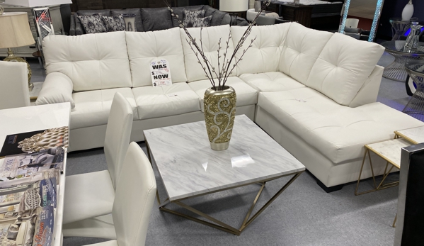 House To Home Furnishings LLC - Charlotte, NC. Crystal Royal White Leather Sectional Sofa (Custom Made to Order) You pick from our over 500 Colors and Patterns to Choose From