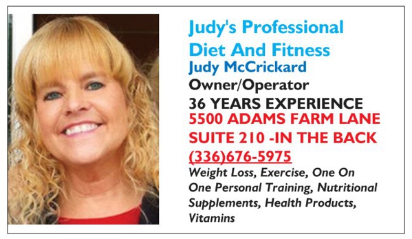 Judy's Professional Diet And Fitness - Greensboro, NC. Over 36 Years Experience! One On One Training!