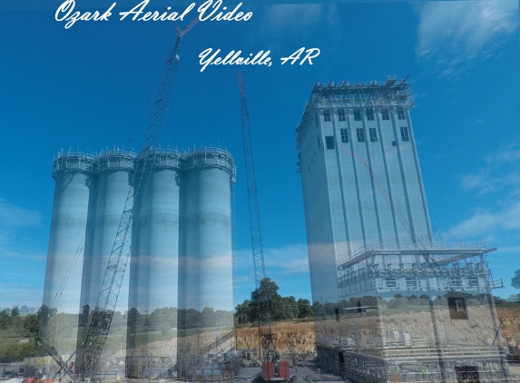 Ozark Aerial Video - Yellville, AR. Beginning & end photos of long-term construction time-lapse.