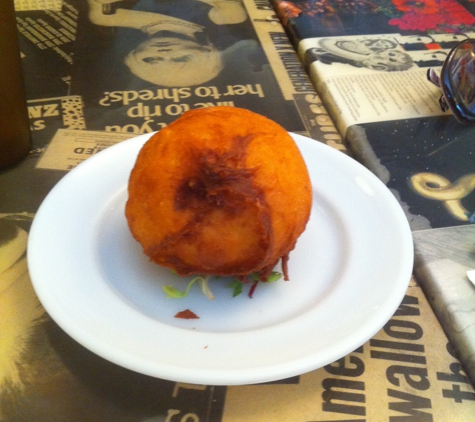 The Atlantic Chip Shop - Brooklyn, NY. Deep fried mac and cheese