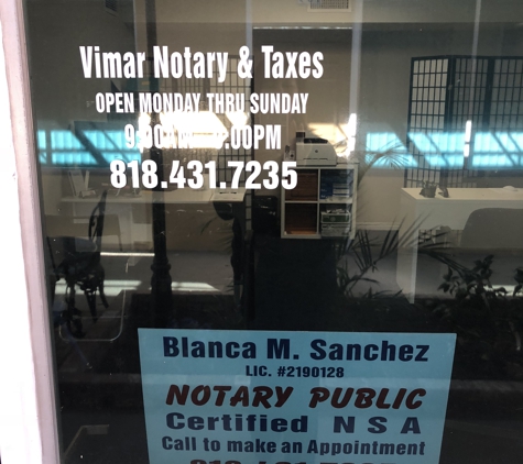 Vimar Notary & Taxes - Canoga Park, CA. Unit 118