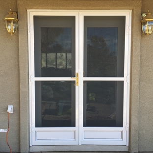 Nevada Tough Doors | formerly Mattlock - Sparks, NV. French Set Security Screen Door with Stainless Steel Screen