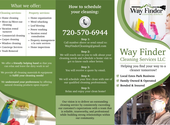 Way Finder Cleaning LLC - Estes Park, CO. Some of our services