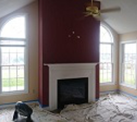 Wagner Home Svc - Bethel Park, PA. Interior Painting, living room, fireplace