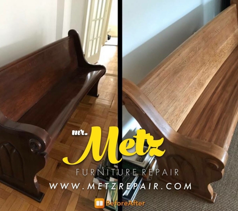 Mr. Metz Furniture Repair - Bronx, NY. Church bench restoration