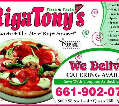 RigaTony's Pizza & Pizza - Lancaster, CA