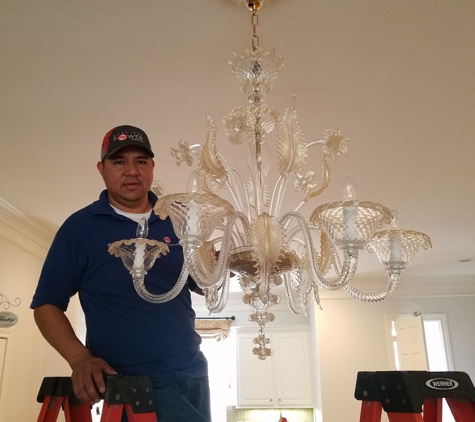 Martinez Power Electric - Houston, TX. Chandelier Finished