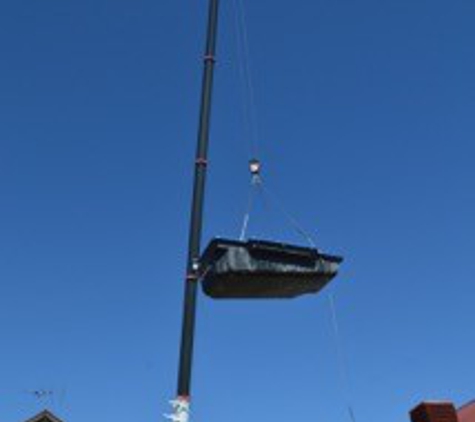 AGL & Son Crane Hire - Edinburgh, SA. Craning Pool Into Backyard