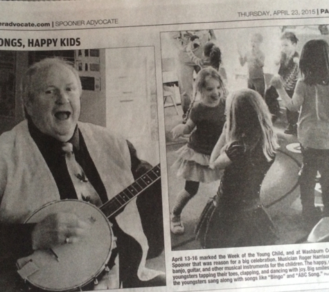 Roger's Carpet Cleaning - Sarona, WI. Singing for the youngsters at Headstart