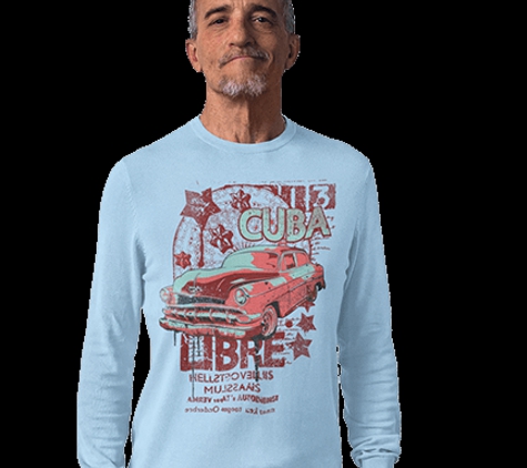 Promo Planet - Screen Printing, Embroidery, Direct To Garment Printing DTG - Fort Worth TX - Fort Worth, TX. screen-printed-long-sleeve-custom-t-shirt-from-Promo-Planet-Cuba-Libre