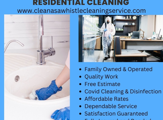 Clean As A Whistle Cleaning Service - Williamstown, NJ