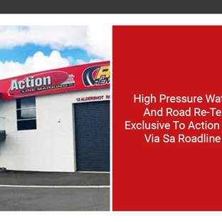 Action Line Marking - Lonsdale, SA. High Pressure Water Blasting And Road Re-Texturing Is Exclusive To Action Line Marking Via Sa Roadline Removal