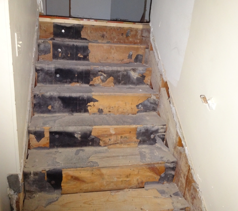 BELTWAY Kitchen and Bath 2 - Arlington, VA. Stairs demoed and and not repaired. Totally unsafe to walk on.