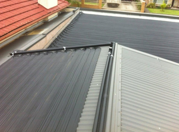 Zane Solar Pool Heating SA - Beverley, SA. Multi Roof Solar Panel Installation
